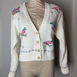 Vintage Knit Cardigan Small